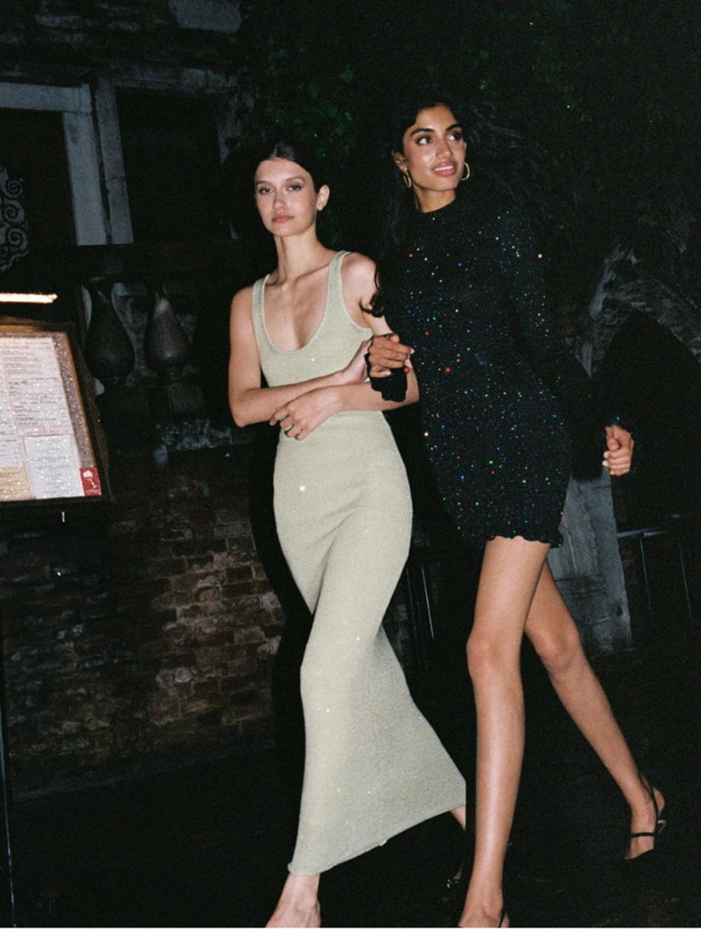 Asta Resort Ana Dress in Sage Sequin - Picture 3 of 3